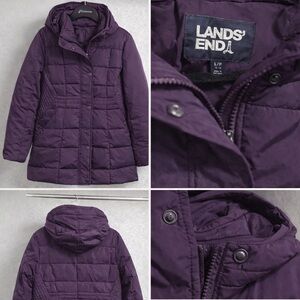Lands' End Purple Puffer Jacket